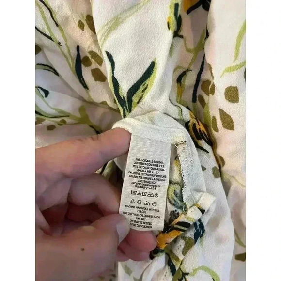 Free People Floral Bella Tunic Top Bell Sleeves Oversized Boho Size Small - Picture 6 of 6